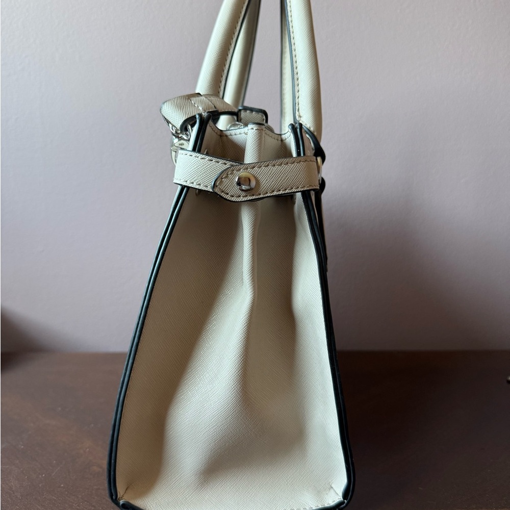 GUESS Elegant Cream Satchel - Picture 3 of 10